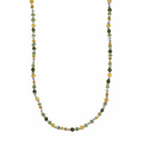 Maor Sterling Silver Green Jade Pilla Necklace