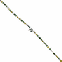Maor Sterling Silver Green Jade Pilla Necklace