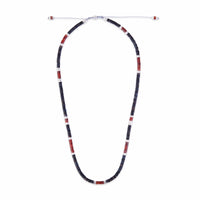 Maor Sterling Silver Blue Tiger Eye, Red Citrine, and Black Onyx Sonoran Necklace