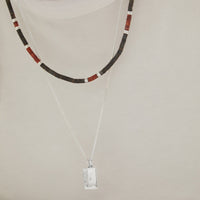 Maor Sterling Silver Blue Tiger Eye, Red Citrine, and Black Onyx Sonoran Necklace
