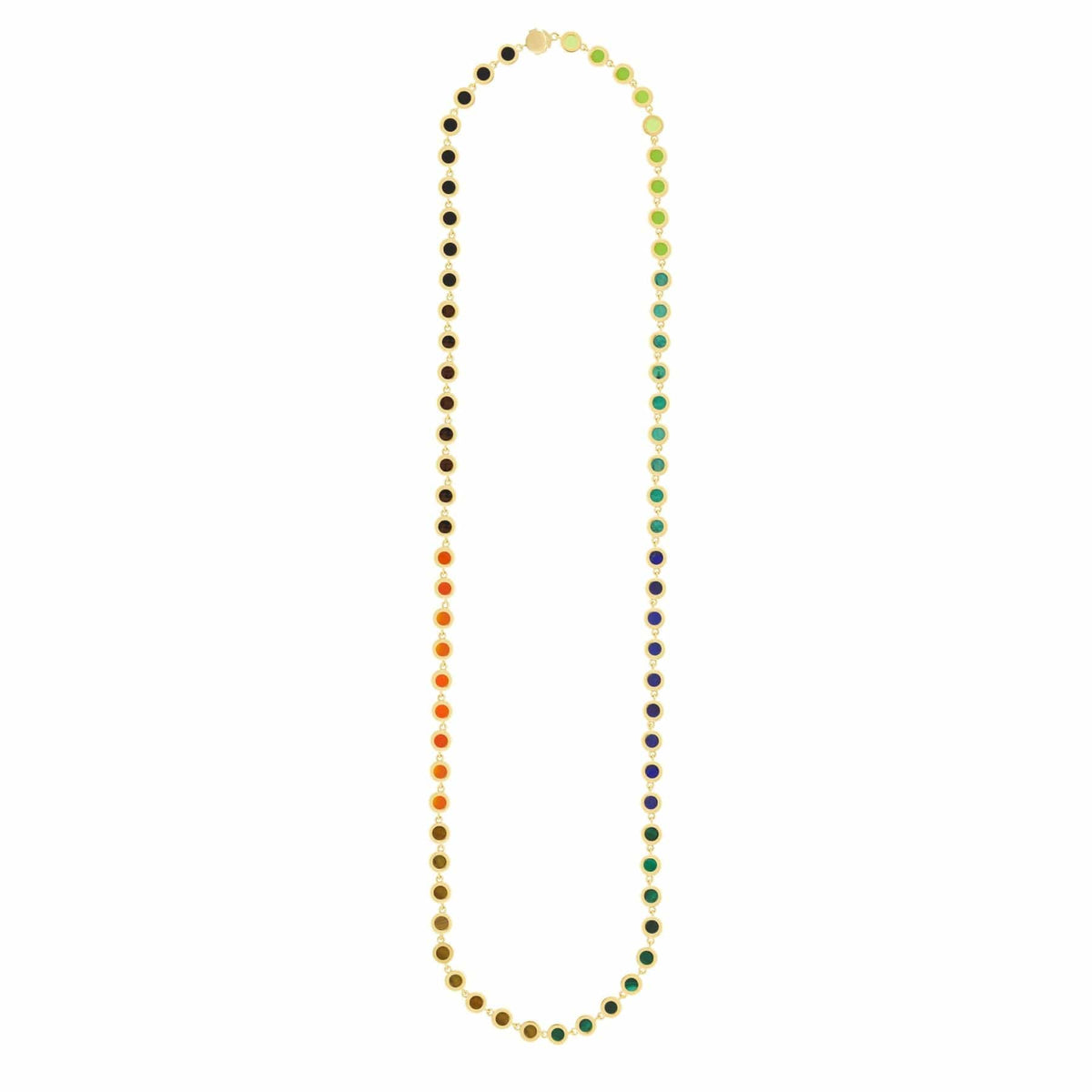 Luis Morais 14K Yellow Gold Multi Gemstone Link Necklace – Long's