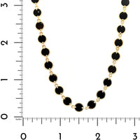 Luis Morais 14K Yellow Gold Bezel Set Onyx Link Necklace
