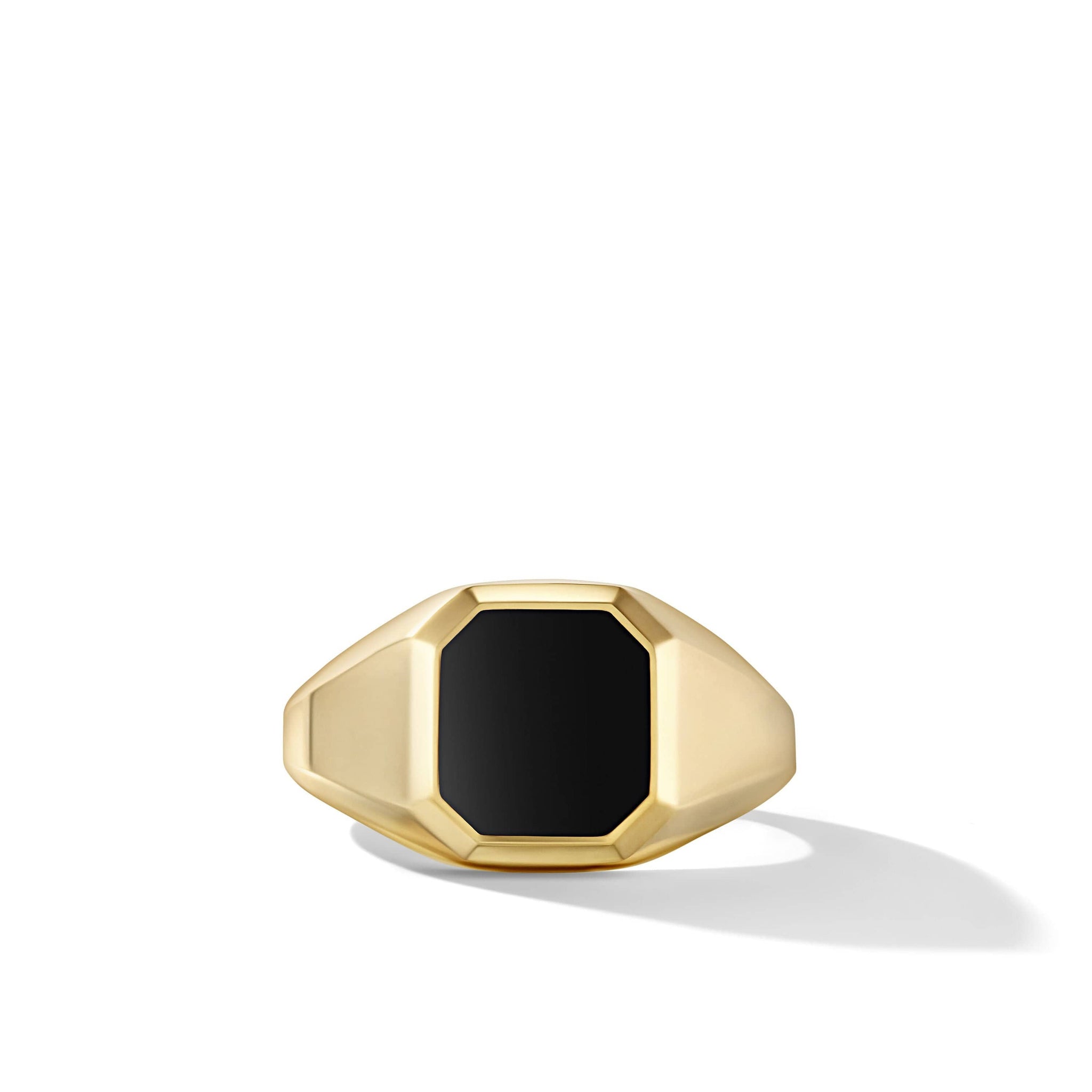 Streamline® Signet Ring in 18K Yellow Gold with Black Onyx