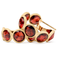 Marco Bicego Jaipur 18K Yellow Gold Garnet Hoop Earrings
