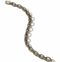 Forged Carbon Link Bracelet in 18K Yellow Gold
