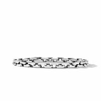 Box Chain Necklace in Sterling Silver with Green Stainless Steel, 4mm