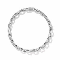 Box Chain Necklace in Sterling Silver with Green Stainless Steel, 4mm