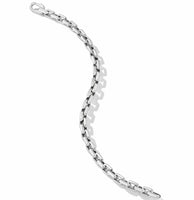 Box Chain Necklace in Sterling Silver with Green Stainless Steel, 4mm