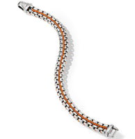 DY Mercer™ Multi Row Ring in Sterling Silver with 18K Yellow Gold and Pavé Diamonds