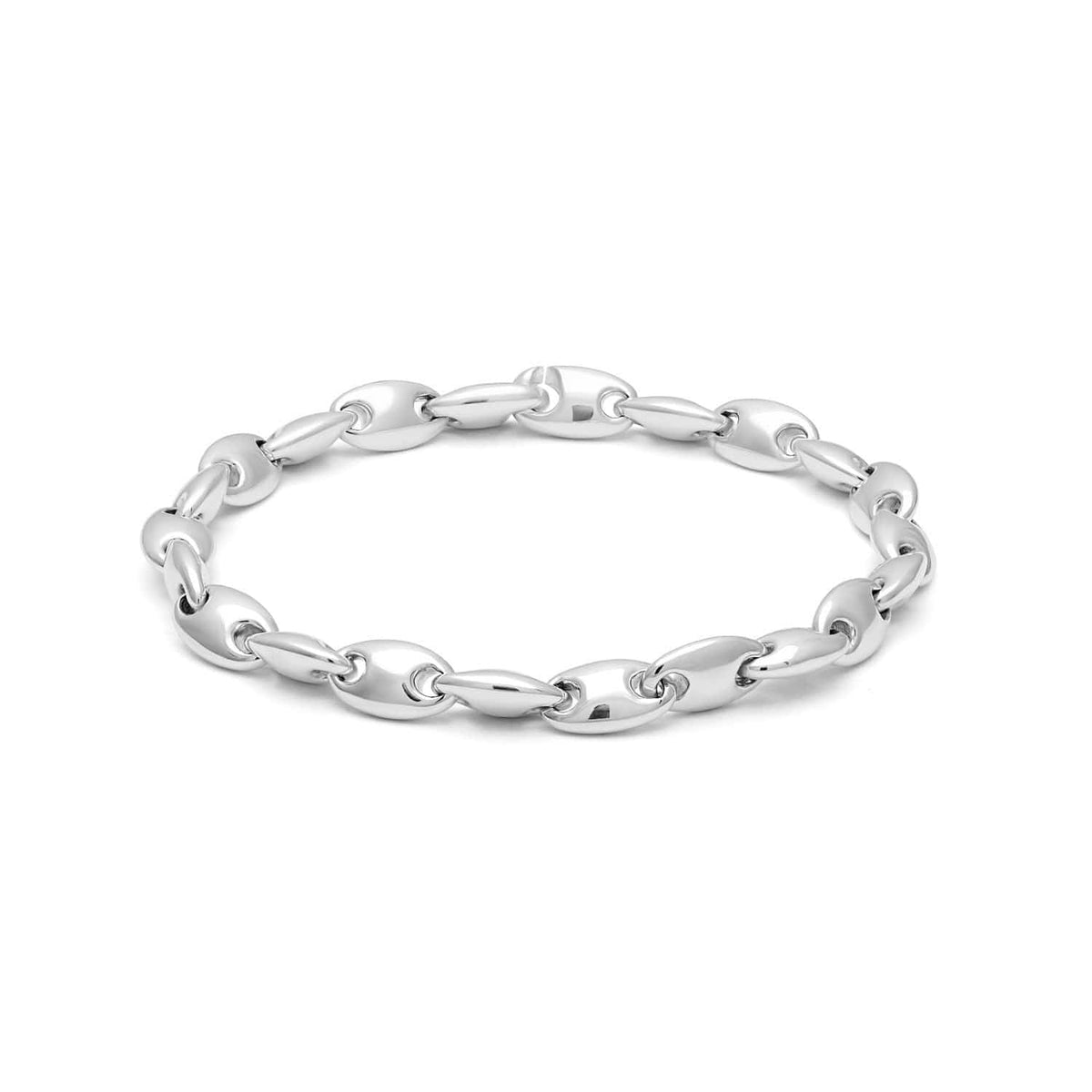 Maor Sterling Silver Neo Oval Link Bracelet