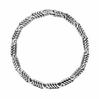 Chevron Link Bracelet Sterling Silver, 7.6mm
