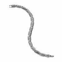 Chevron Link Bracelet Sterling Silver, 7.6mm