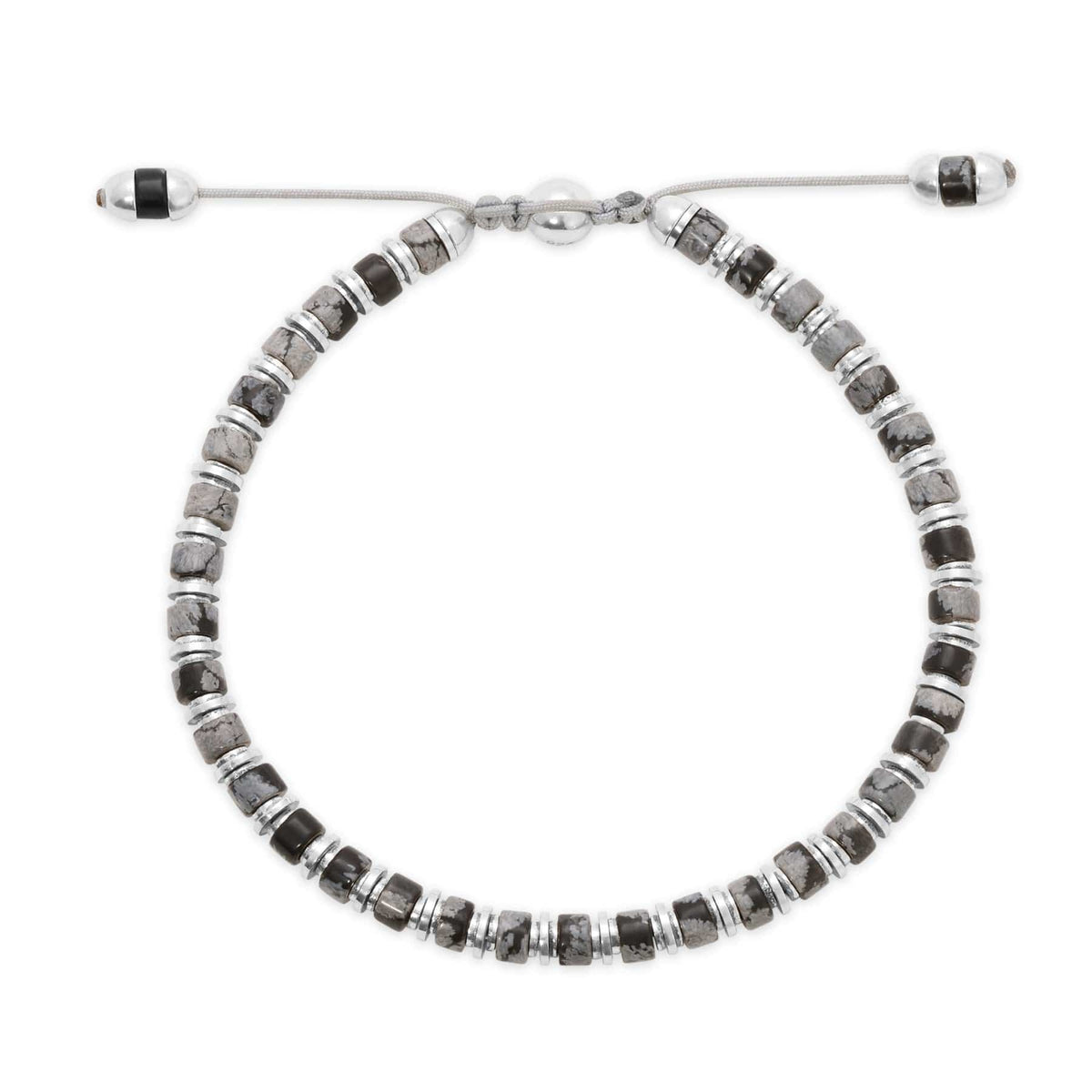 Maor Sterling Silver Grey Jasper Sapet Bracelet