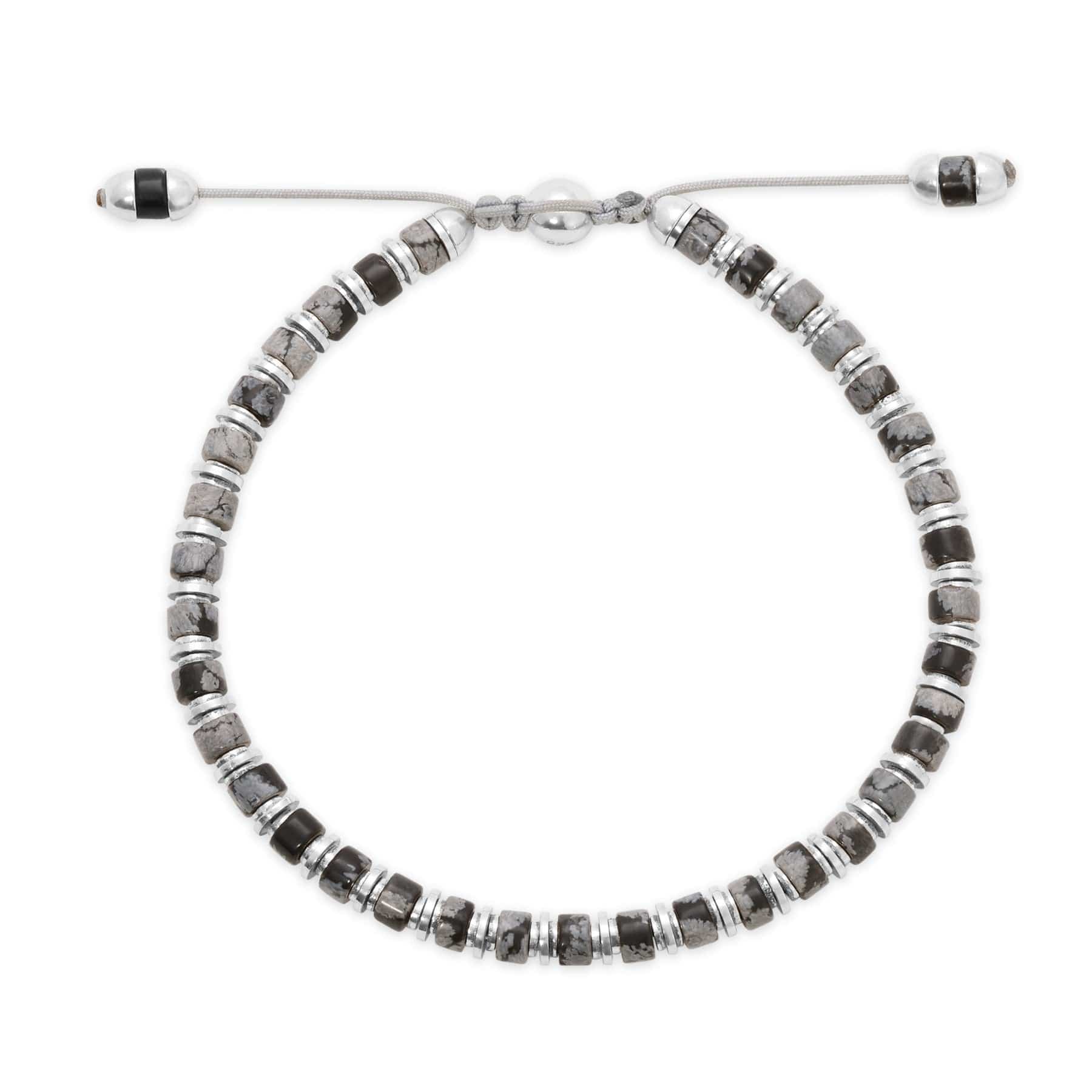 Maor Sterling Silver Grey Jasper Sapet Bracelet