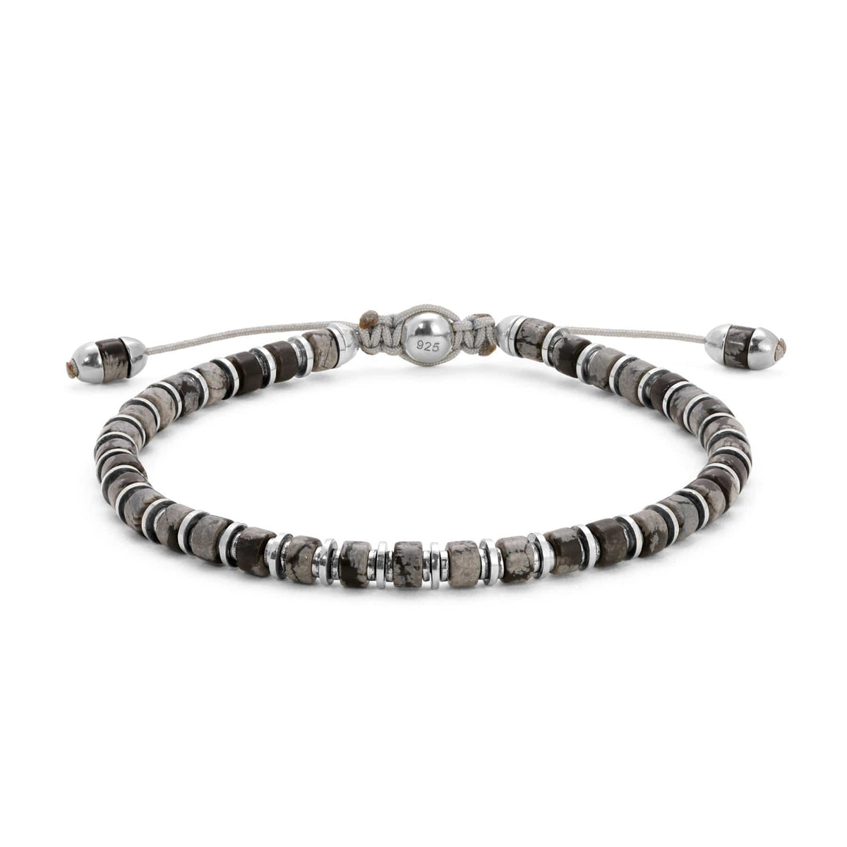 Maor Sterling Silver Grey Jasper Sapet Bracelet