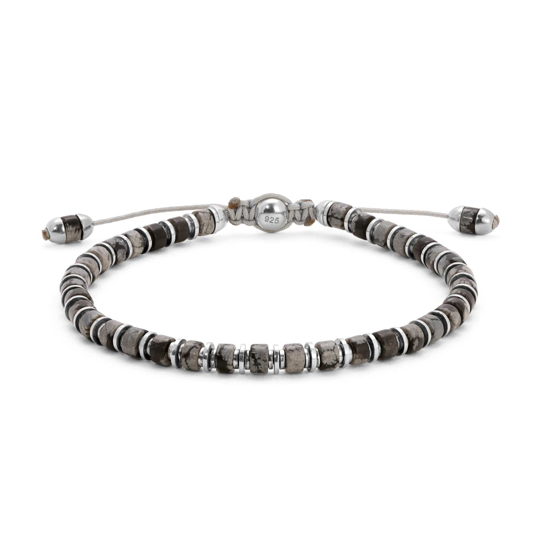 Maor Sterling Silver Grey Jasper Sapet Bracelet