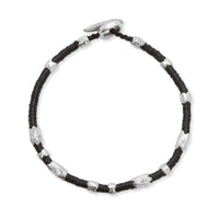 Maor Sterling Silver Black African Bead Dryp Bracelet