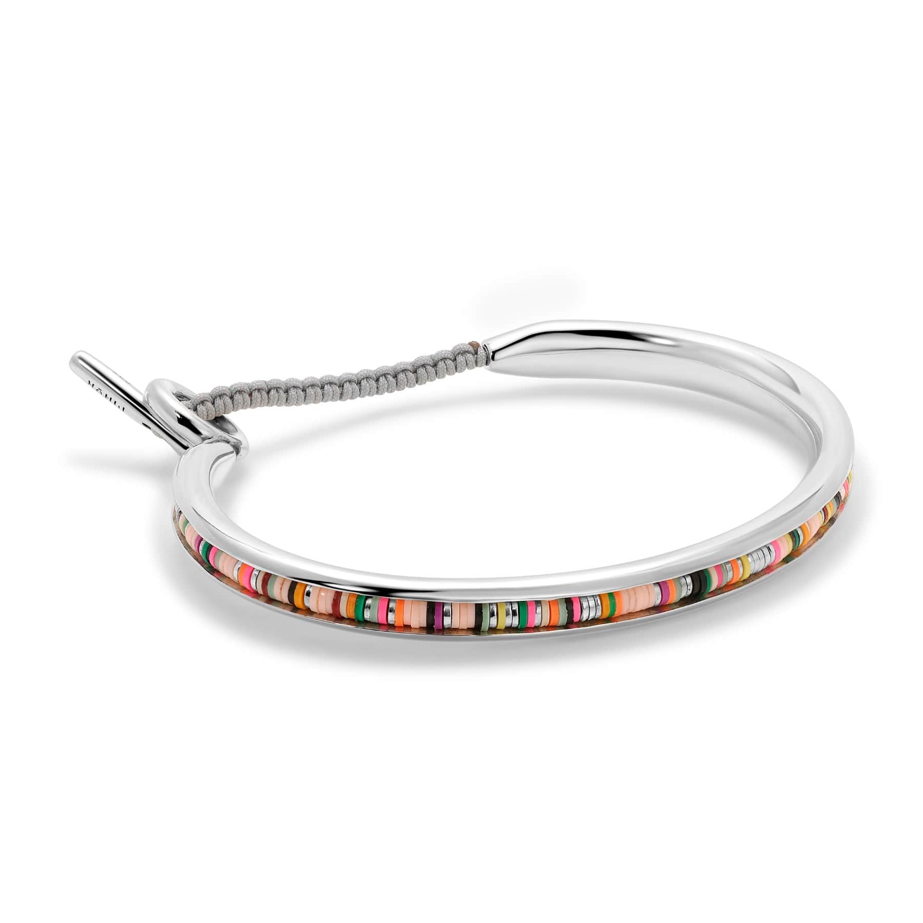 Maor Sterling Silver Pink African Tunal Round Cuff Bracelet
