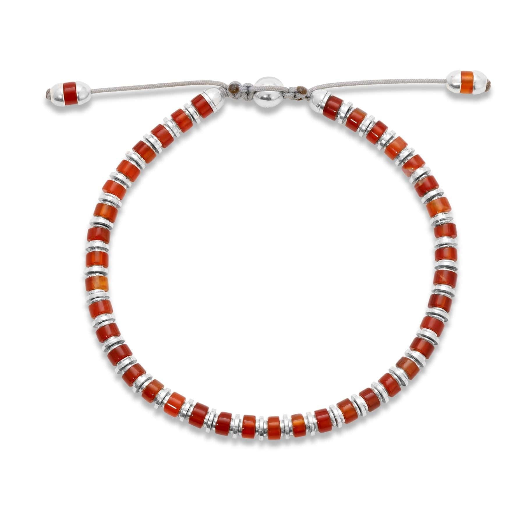 Maor Sterling Silver Red Citrine Sapet Bracelet