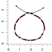 Maor Sterling Silver Wine African Bead Dryp Bracelet