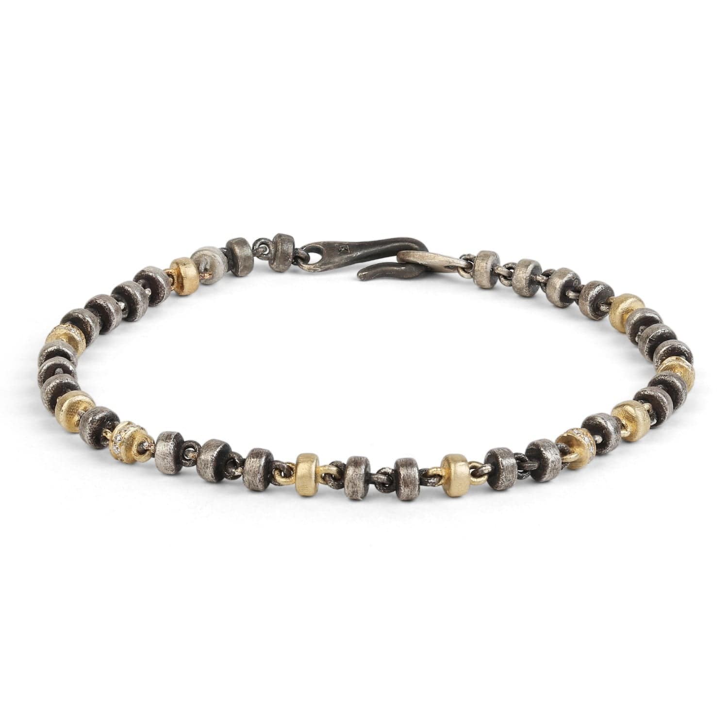 Maor Sterling Silver and 18K Yellow Gold Diamond Omni Bracelet