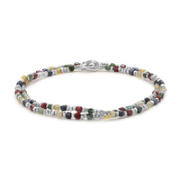 Maor Sterling Silver Multi Gemstone Percep Wrap Bracelet or Necklace