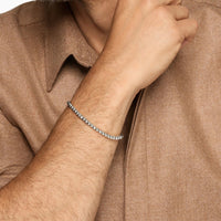 Spiritual Beads Metal Bead Bracelet Sterling Silver, 4mm