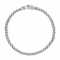 Spiritual Beads Metal Bead Bracelet Sterling Silver, 4mm