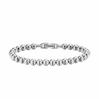 Spiritual Beads Metal Bead Bracelet Sterling Silver, 6mm