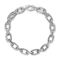 Sculpted Cable Link Bracelet Sterling Silver, 12mm