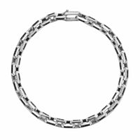 Streamline® Link Bracelet Sterling Silver with Black Diamonds, 5.5mm