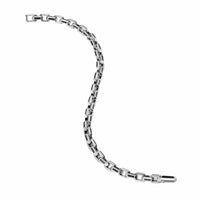 Streamline® Link Bracelet Sterling Silver with Black Diamonds, 5.5mm