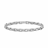 Streamline® Link Bracelet Sterling Silver with Diamonds, 5.5mm