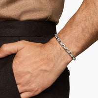 Streamline® Link Bracelet Sterling Silver with Diamonds, 5.5mm