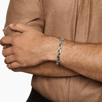Streamline® Heirloom Chain Link Bracelet Sterling Silver with Diamonds, 7.5mm