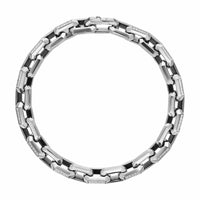 Streamline® Heirloom Chain Link Bracelet Sterling Silver with Diamonds, 7.5mm