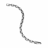 Streamline® Heirloom Chain Link Bracelet Sterling Silver with Diamonds, 7.5mm