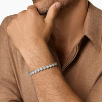Hex Pavé Tennis Bracelet Sterling Silver with Diamonds, 8mm