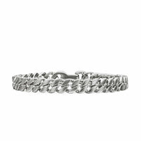 Curb Chain Bracelet Sterling Silver, 8mm