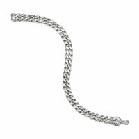Curb Chain Bracelet Sterling Silver, 8mm