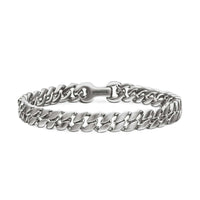 Curb Chain Bracelet Sterling Silver, 8mm