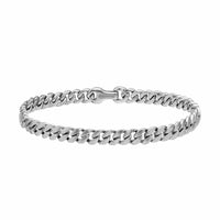 Curb Chain Bracelet Sterling Silver, 6mm
