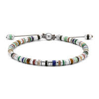 Maor Sterling Silver Matte Rainbow Gemstone Vexa Bracelet
