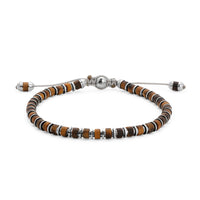Maor Sterling Silver Tiger Eye Sapet Bracelet