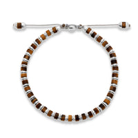 Maor Sterling Silver Tiger Eye Sapet Bracelet