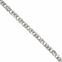 Sterling Silver Curb Chain and Mariner Station Bracelet