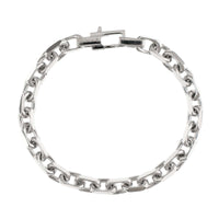 Sterling Silver Flat Oval Link Bracelet