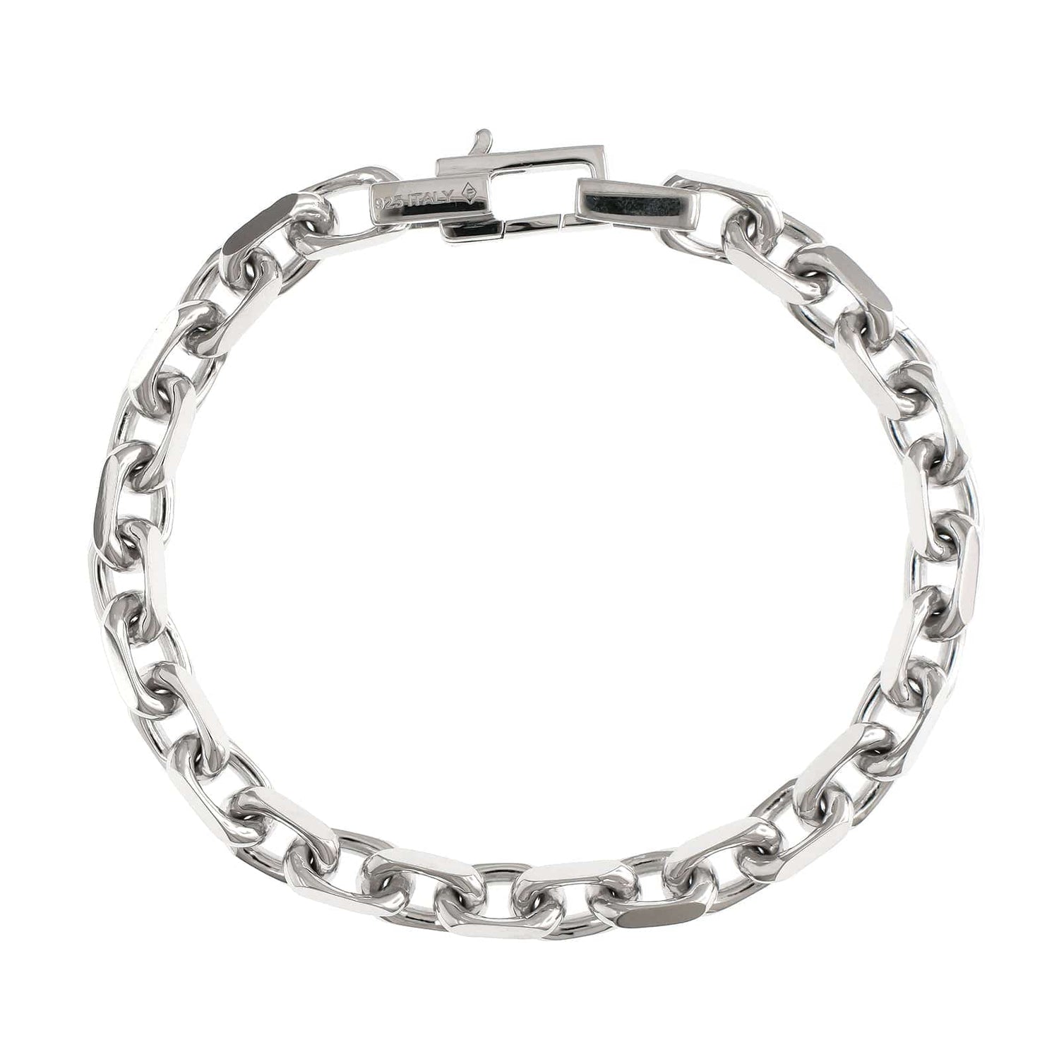 Sterling Silver Flat Oval Link Bracelet – Long's Jewelers