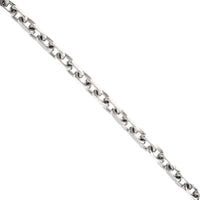 Sterling Silver Flat Oval Link Bracelet