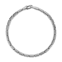 Spiritual Beads Flat Bead Bracelet Sterling Silver, 8mm